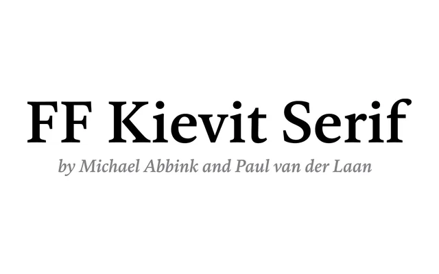 FF Kievit Serif specimen from FontFont