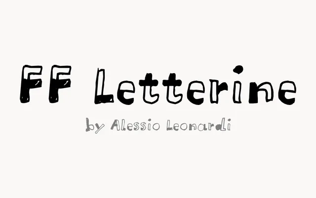 FF Letterine specimen from FontFont