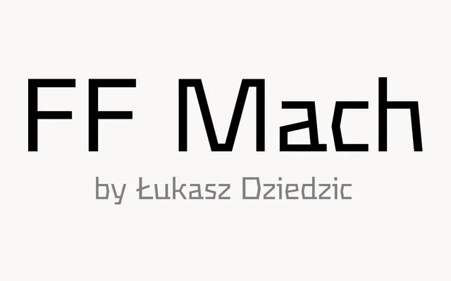 FF Mach specimen from FontFont