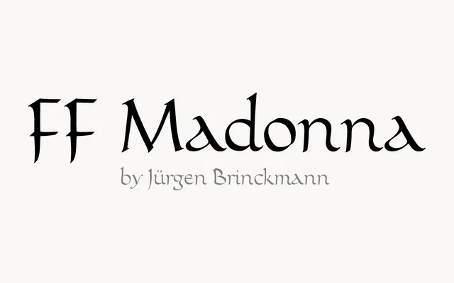 FF Madonna specimen from FontFont