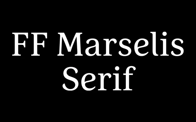 FF Marselis Serif specimen from FontFont