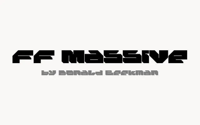 FF Massive specimen from FontFont