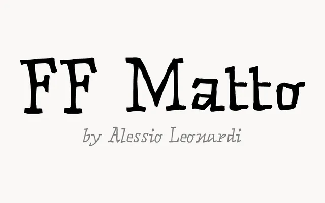 FF Matto specimen from FontFont