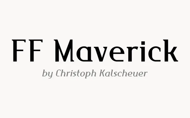 FF Maverick specimen from FontFont
