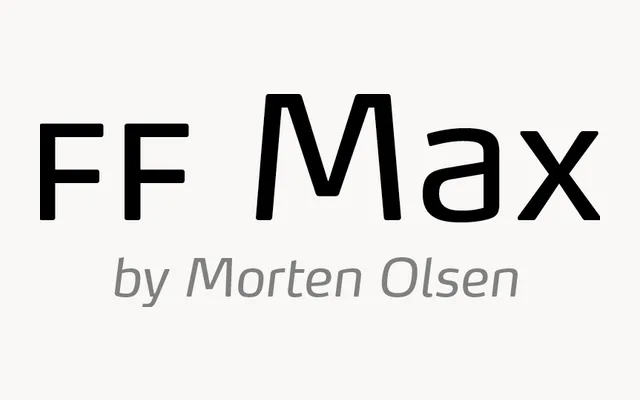 FF Max specimen from FontFont