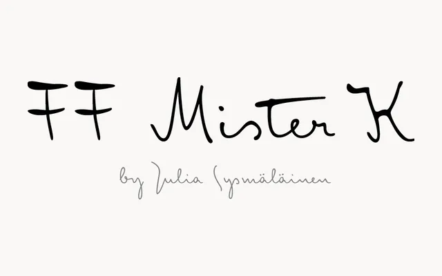 FF Mister K specimen from FontFont