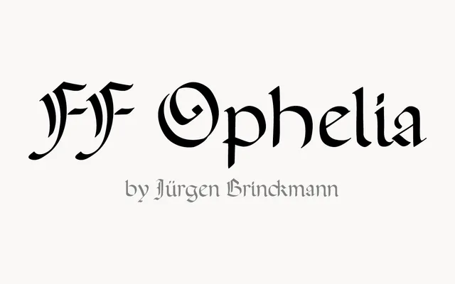 FF Ophelia specimen from FontFont