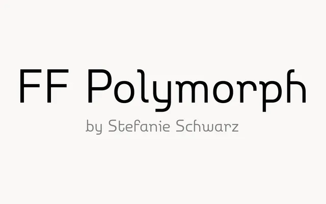FF Polymorph specimen from FontFont