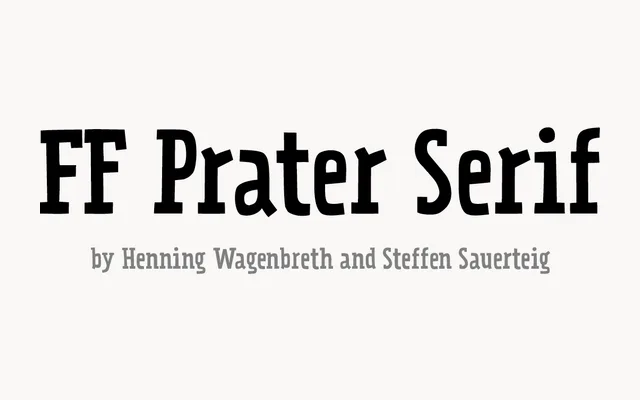 FF Prater Serif specimen from FontFont