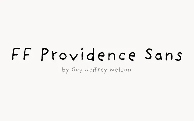 FF Providence Sans specimen from FontFont