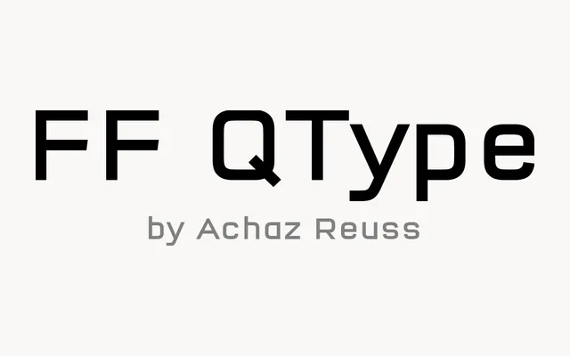 FF QType specimen from FontFont