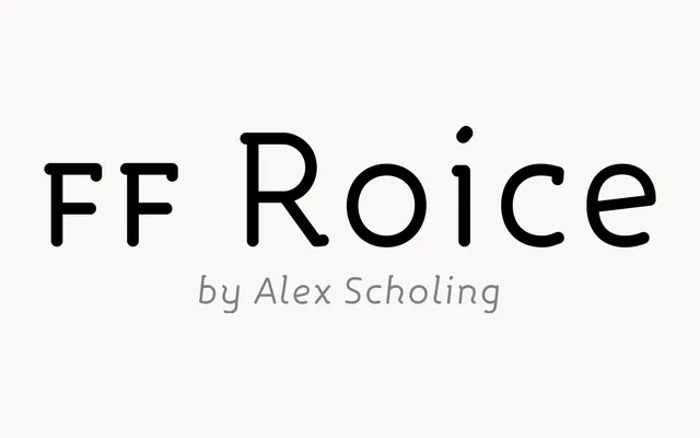 FF Roice specimen from FontFont
