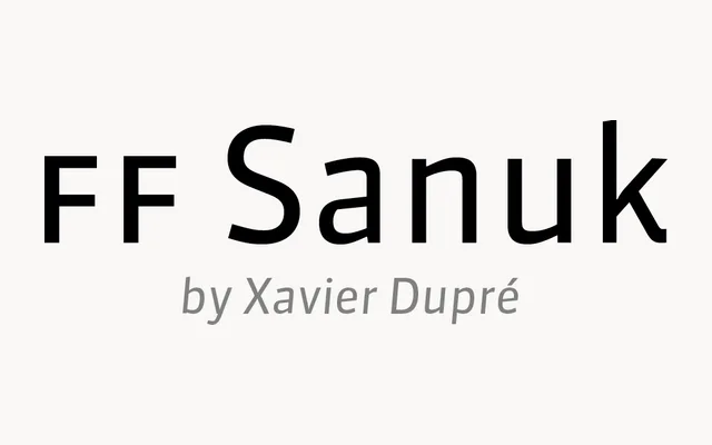 FF Sanuk specimen from FontFont