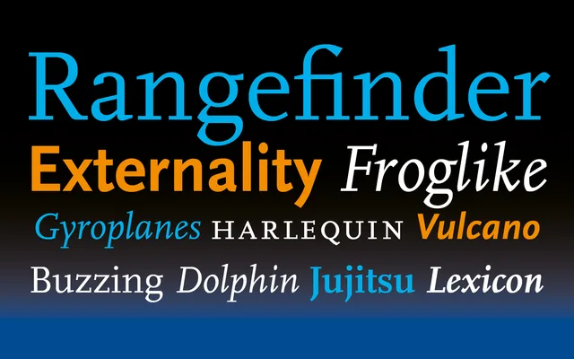 FF Scala specimen from FontFont