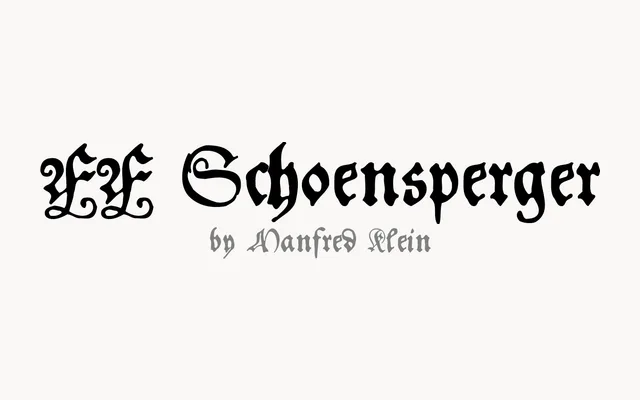 FF Schoensperger specimen from FontFont