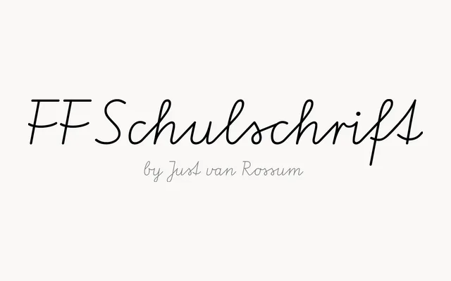 FF Schulschrift specimen from FontFont