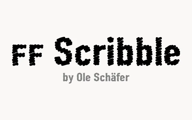 FF Scribble specimen from FontFont