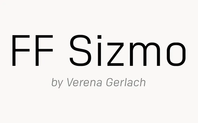 FF Sizmo specimen from FontFont