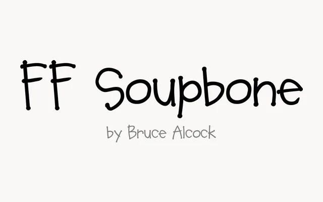 FF Soupbone specimen from FontFont