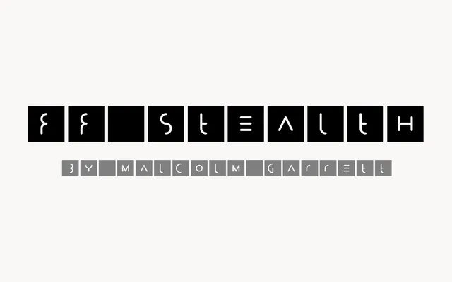 FF Stealth specimen from FontFont
