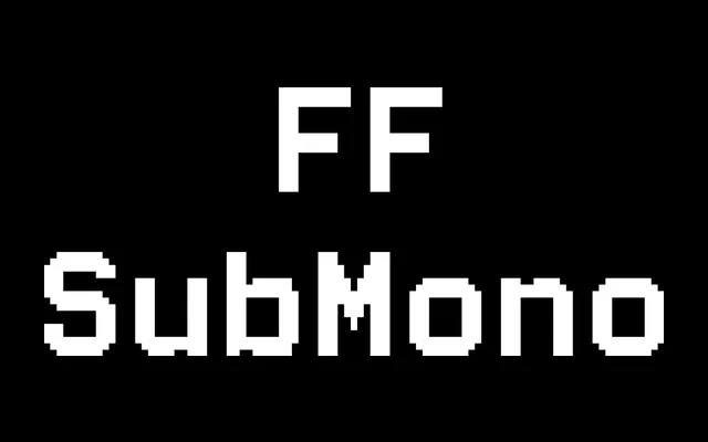 FF SubMono specimen from FontFont