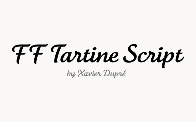 FF Tartine Script specimen from FontFont