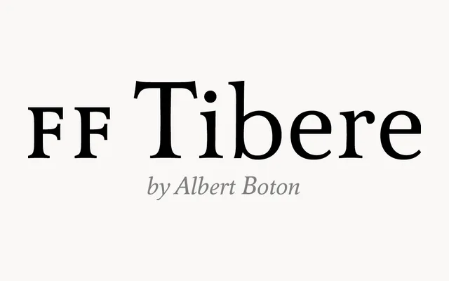 FF Tibere specimen from FontFont