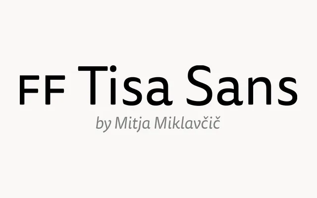 FF Tisa Sans specimen from FontFont