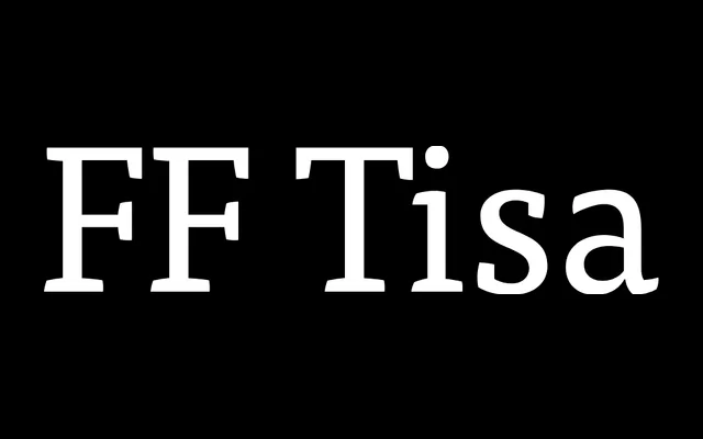 FF Tisa specimen from FontFont