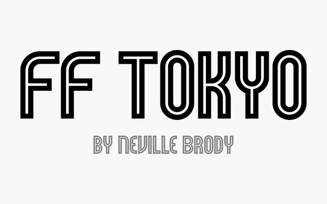 FF Tokyo specimen from FontFont