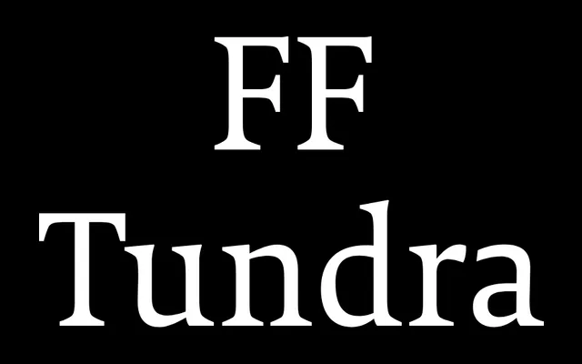 FF Tundra specimen from FontFont