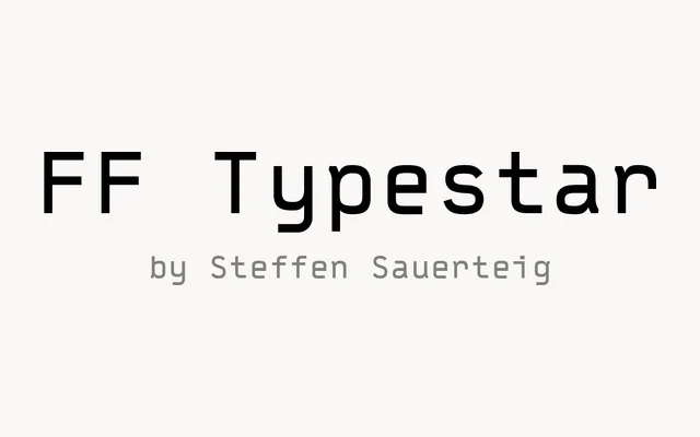 FF Typestar OCR specimen from FontFont