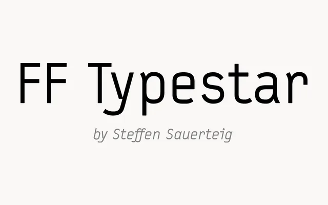 FF Typestar specimen from FontFont