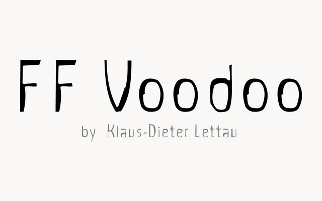 FF Voodoo specimen from FontFont