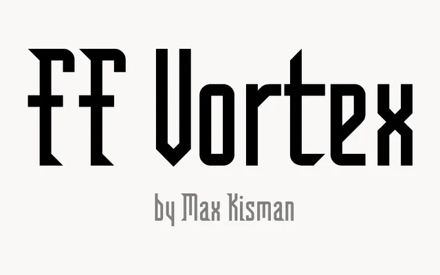 FF Vortex specimen from FontFont