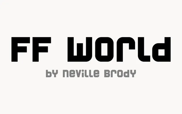 FF World specimen from FontFont