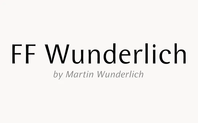 FF Wunderlich specimen from FontFont