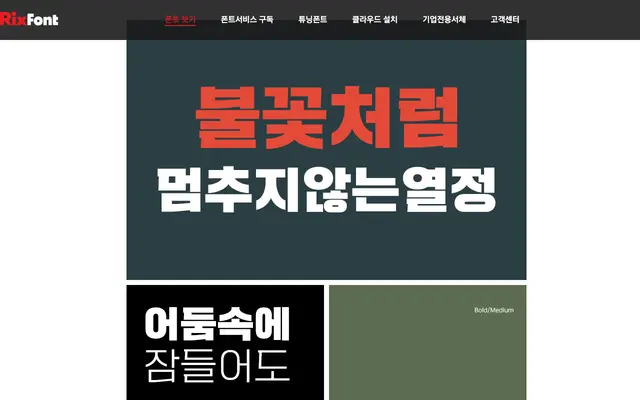 Rix열정고딕 specimen from FontRix