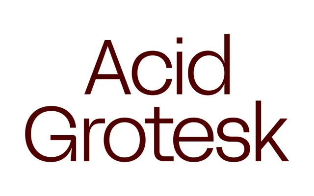 Acid Grotesk specimen from Fonts From Folch