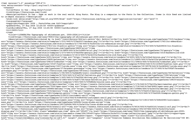 Fonts In Use – Blog Only specimen from Fonts In Use
