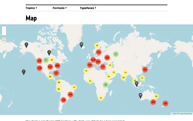 Map specimen from Fonts In Use