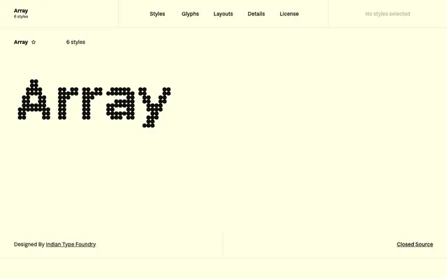 Array specimen from Fontshare