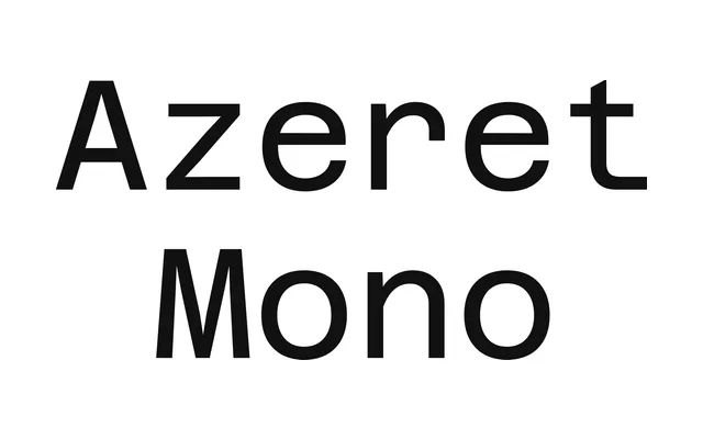 Azeret Mono specimen from Fontshare