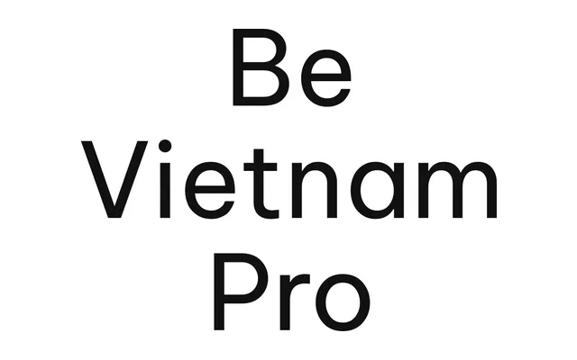 Be Vietnam Pro specimen from Fontshare