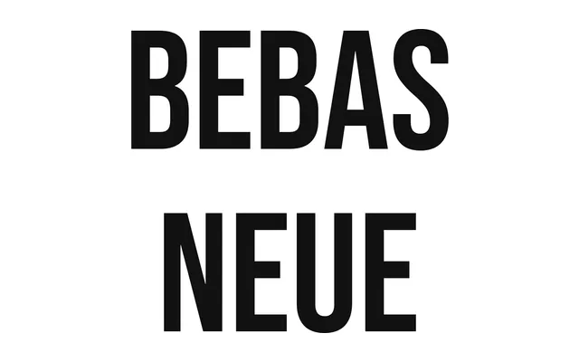Bebas Neue specimen from Fontshare