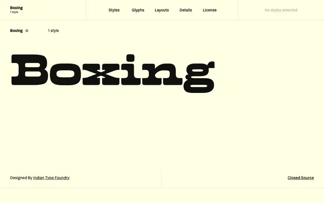 Boxing specimen from Fontshare