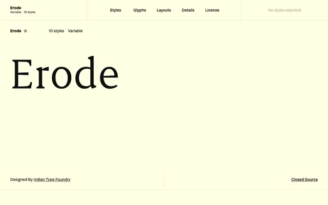 Erode specimen from Fontshare