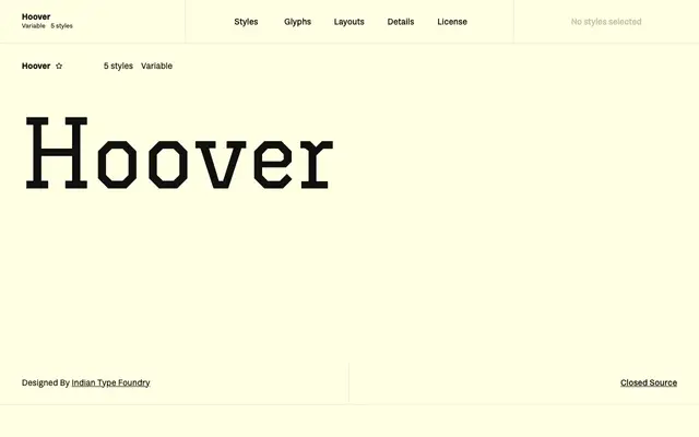 Hoover specimen from Fontshare