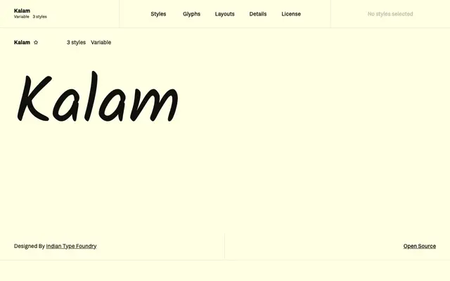 Kalam specimen from Fontshare
