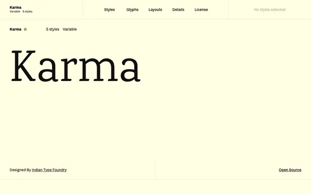 Karma specimen from Fontshare